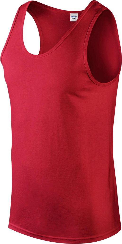 Gildan - "Softstyle" Ärmelloses Oberteil für Herren BC5377 (XL) (Rot)