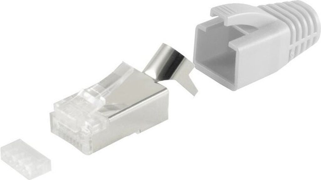 Stecker SET für Verlegekabel bis AWG 23 grau VE 1 Produktbild 