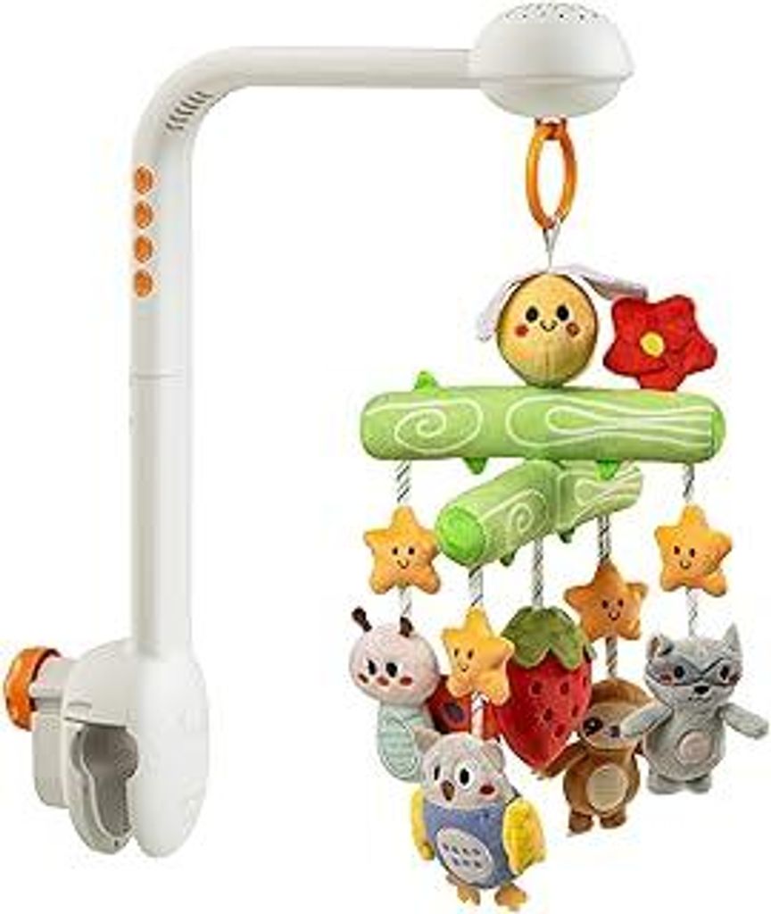 TUMAMA KIDS Baby Mobile Babybett mit Musik und Sternenlicht-Projektor, Spieluhr Baby Spielzeug 0 3 6 9 Monate, Fernbedienung Mobile Babybett Sensor...