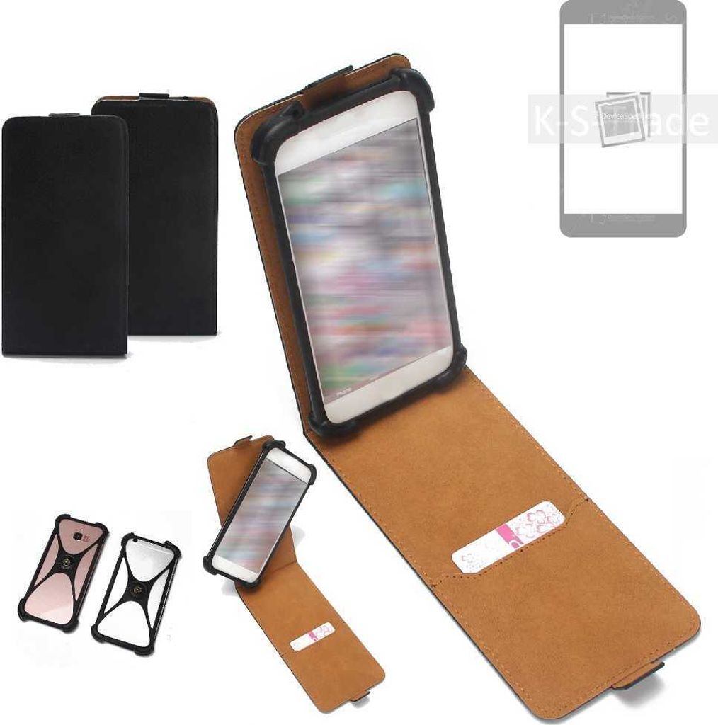 K-S-Trade Handyhülle Schutzhülle kompatibel mit Samsung Galaxy S23+ Hülle Case Cover Flip Style Bumper schwarz 1x