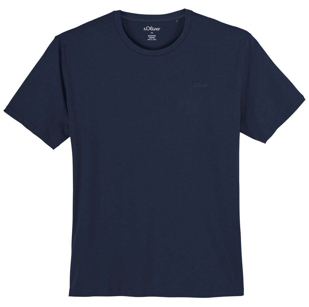 s.Oliver Übergrößen Basic T-Shirt Rundhals navy Produktbild 