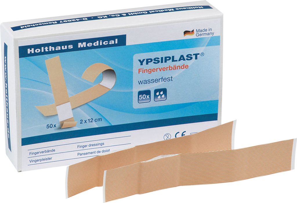 Holthaus Ypsiplast Fingerverband, wasserabweisend 2 x 18 cm, 100 Stück | Packung (100 Stück)