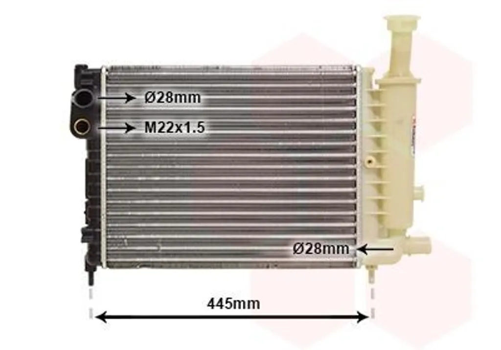 Radiateur moteur VAN WEZEL 09002046 pour CITROËN AX bicorps