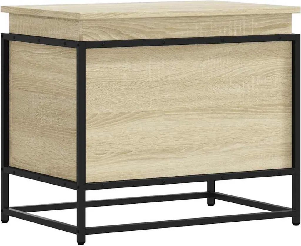 Coffre de Rangement Sonoma Bois Composite avec Couvercle de 123L