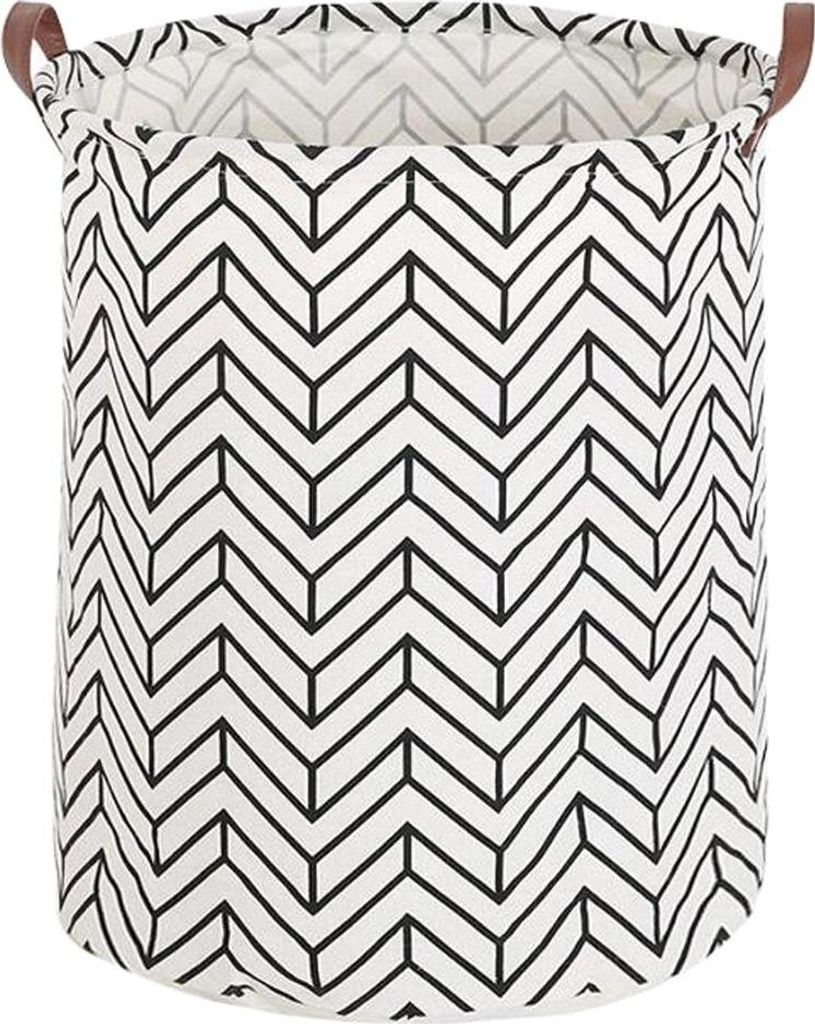 Wasmand 60L – faltbare Aufbewahrungstasche – wasserfest – schwarz/weiß – praktische Raumlösung