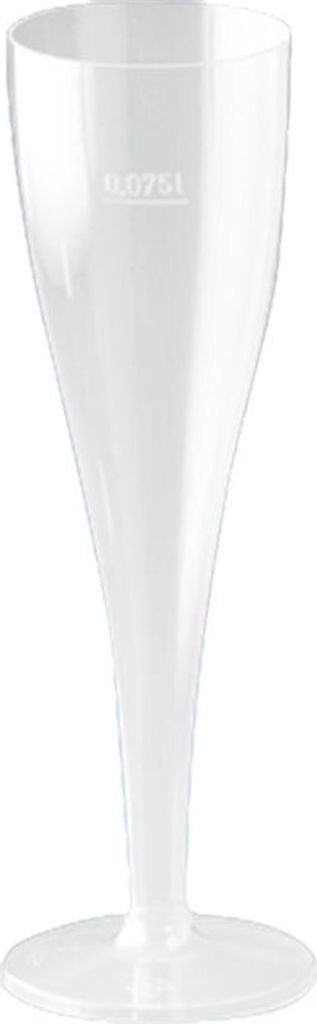 160 Champagnerglas 0,075 l Polystyrol mit Fuß einteilig – Einweg 75 ml