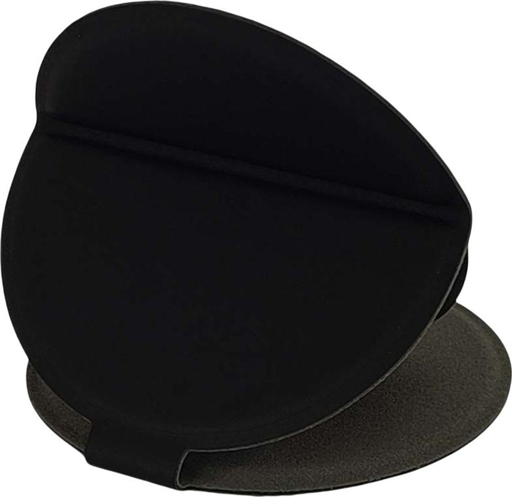 INF Runder Kosmetikspiegel: Polyurethan& Edelstahl, 7.2cm, 360° drehbar, 1 Stück Schwarz