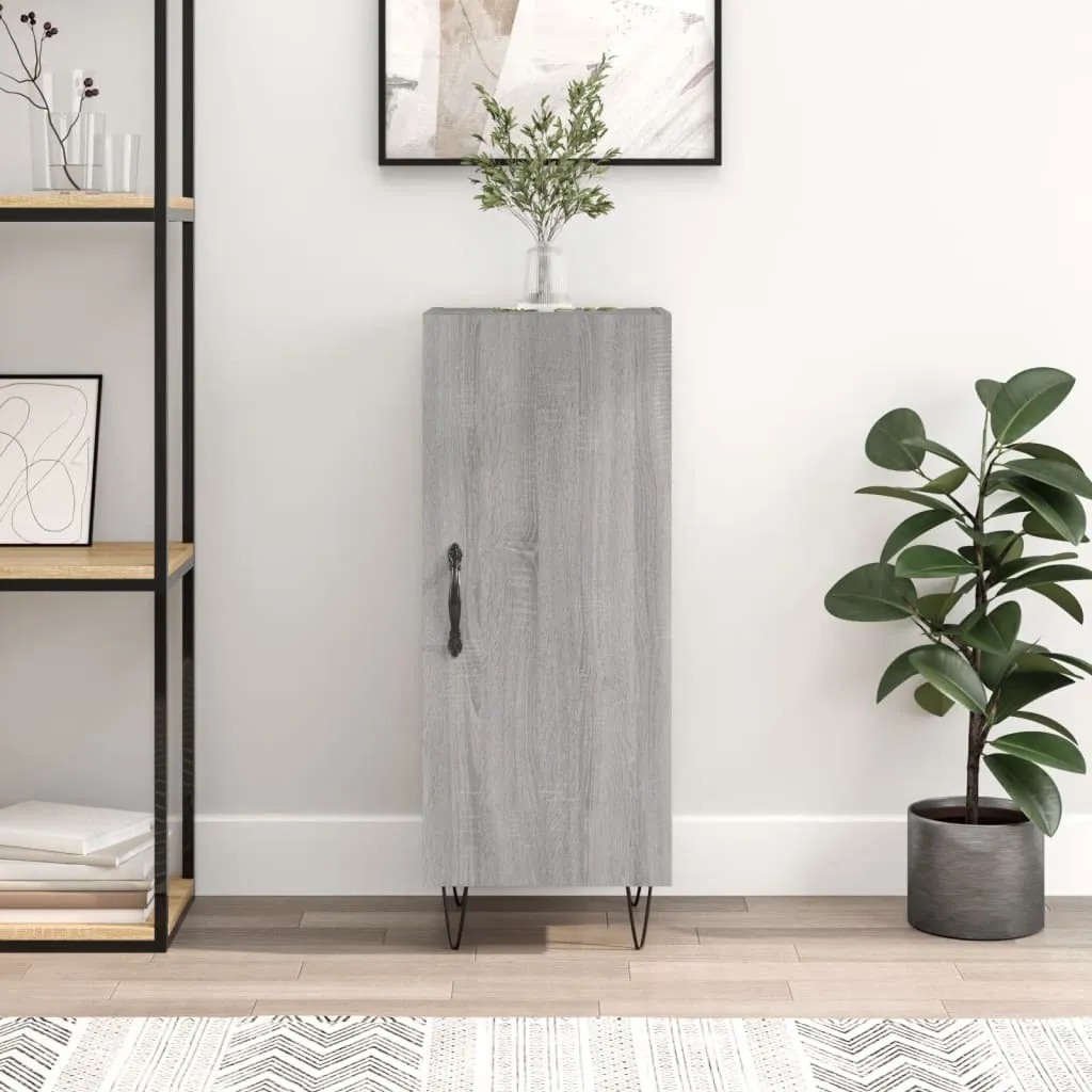 Credenza Grigio Sonoma vidaXL 90cm | Eleganza Salvaspazio per Soggiorno