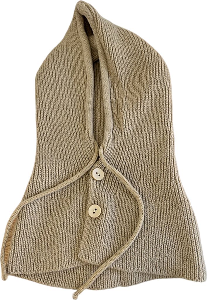 Sturmhaube für den Winter, für Damen, dick, warm, gestrickt, mit Knopfverschluss, winddicht, Kopfbedeckung fürs Radfahren, verstellbar, vollstä...