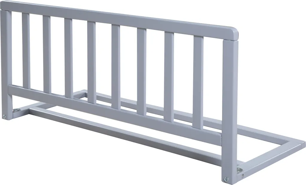 Barrière de Sécurité pour Lit Enfant en Bois Massif 90x38 cm Roba Gris