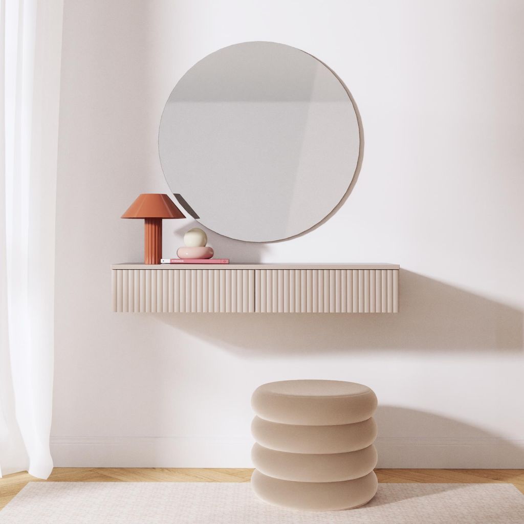 BEAUTYSOFA | Hängender Schminktisch SOFT Kaschmir 100cm, Produktbild 