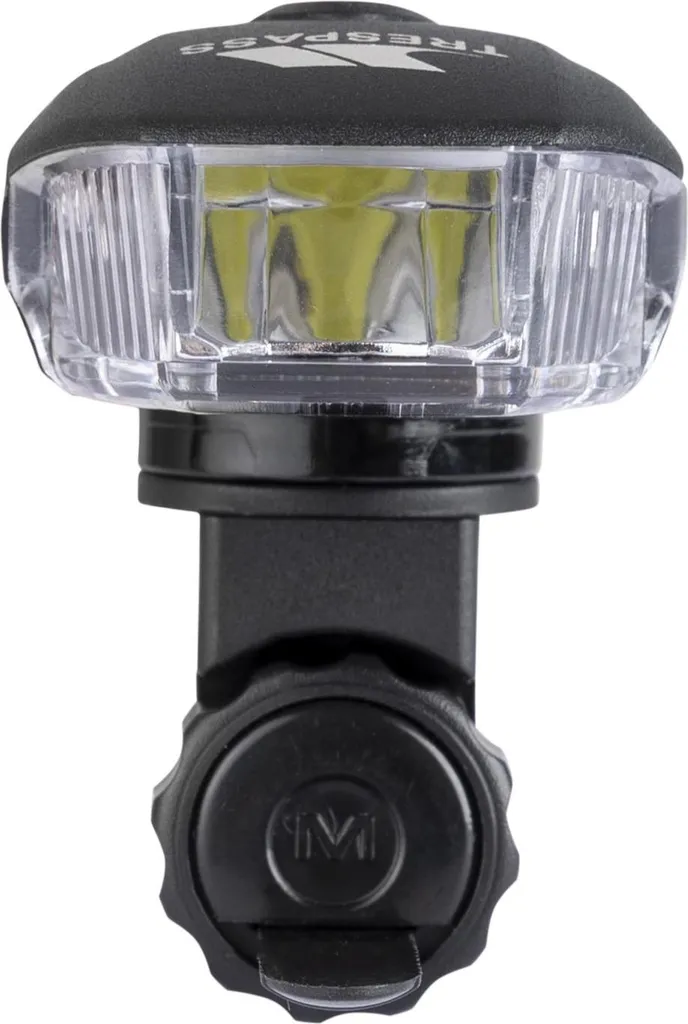 Lampe Avant Vélo Trespass Chepa Noire Haute Visibilité pour Guidon