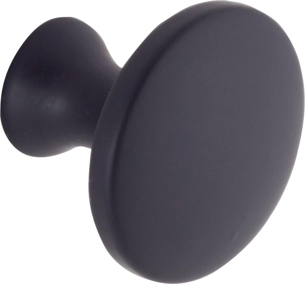 Knopf Brock ø 28 mm, Tiefe 25 mm, Zinkdruckguss schwarz Produktbild 