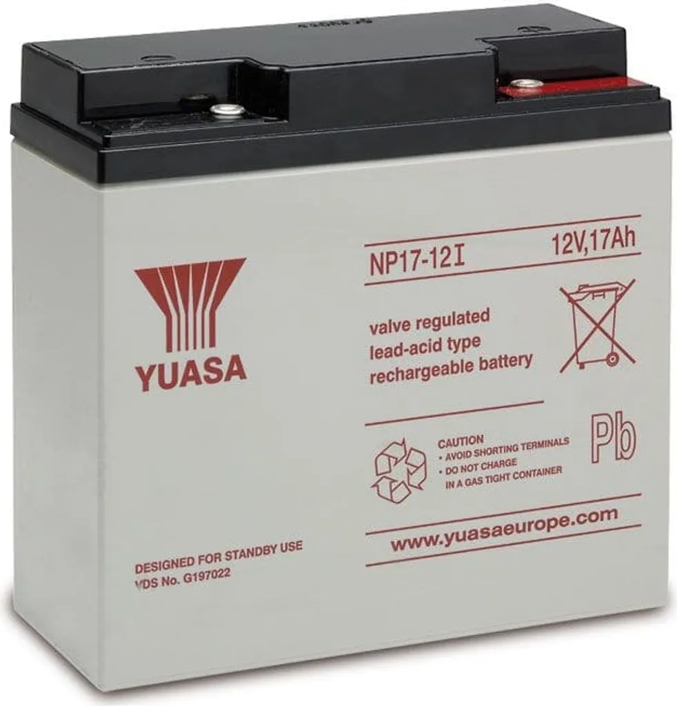 Batterie Plomb YUASA NP17-12I 12V pour Réparer Onduleur et Alarme