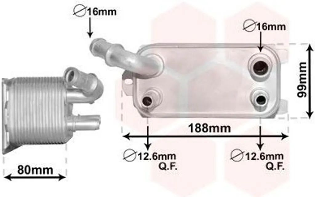 VAN WEZEL 59003170 Refroidisseur d'huile moteur FORD FOCUS III et KUGA