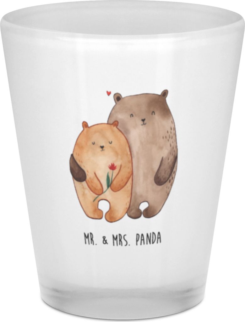 Mr. & Mrs. Panda Schnapsglas Bären Liebe - Transparent - Produktbild 