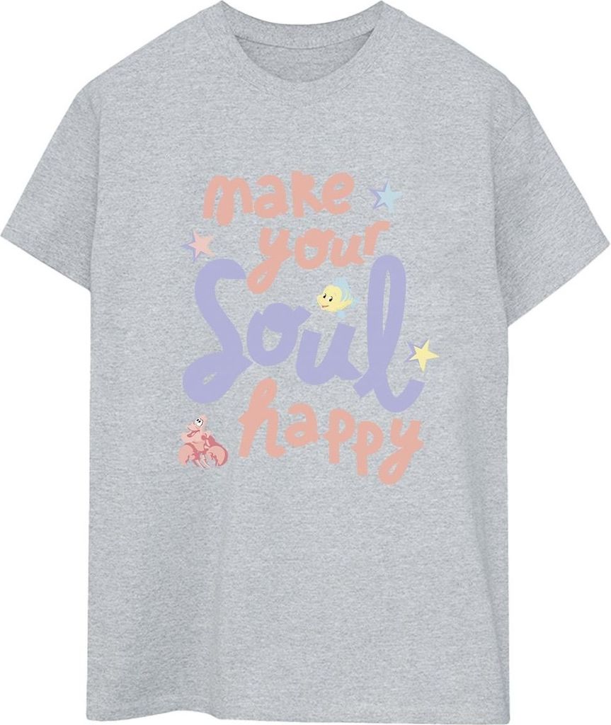 Disney - "The Little Mermaid Happy" T-Shirt für Damen BI31153 (XXL) (Grau)