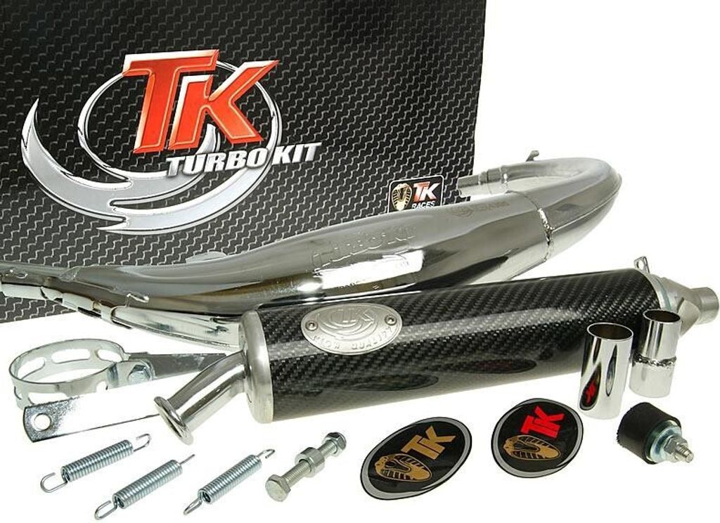 Auspuff TurboKit Road RQ Chrom mit Zulassung für Yamaha TZR 50