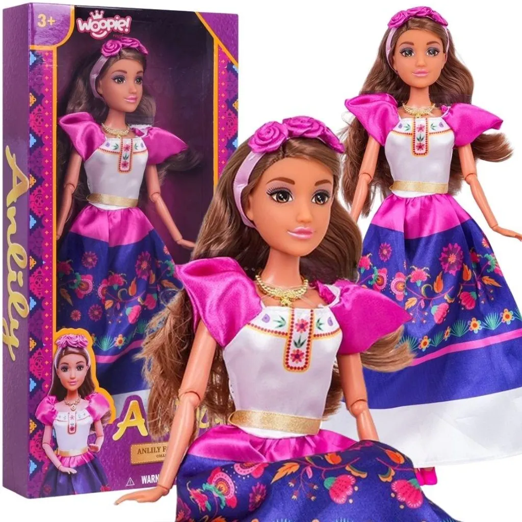 Poupée Lily Tradition Mexique : Tenue Florale et Finitions Woopie