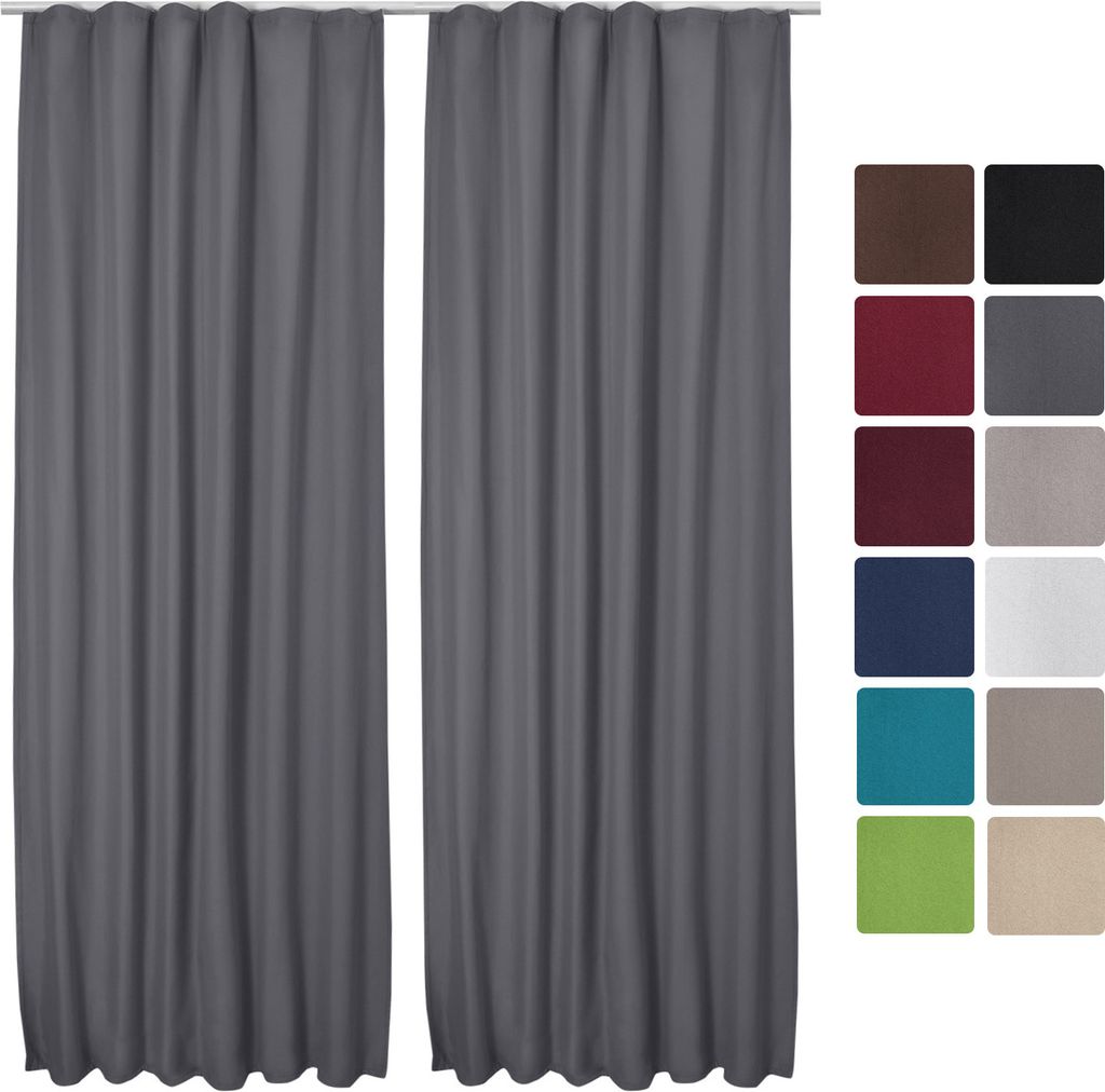2er Set Beautissu Kräuselband Vorhang Amelie Luna thermo Produktbild 
