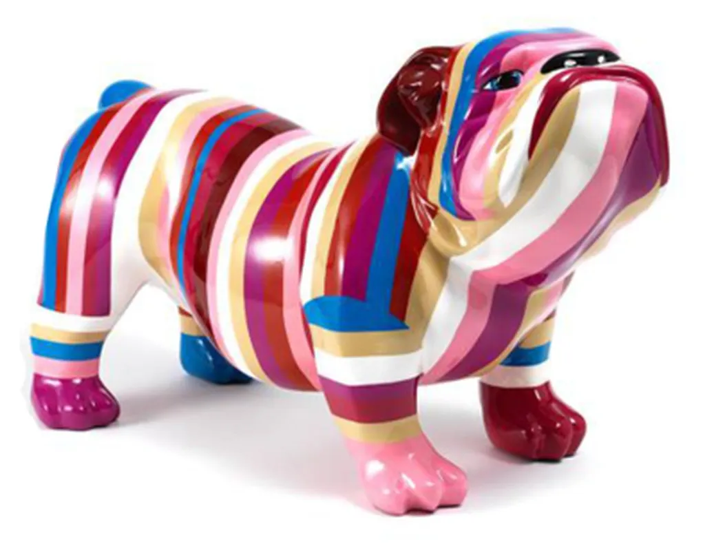 Statuette de Chien Moderne Objet de Décoration Abstraite Grande Taille