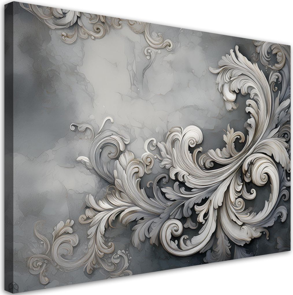Leinwandbild Betonstruktur Vintage 90x60 Feeby Grau bild für die wand bereit zum aufhängen
