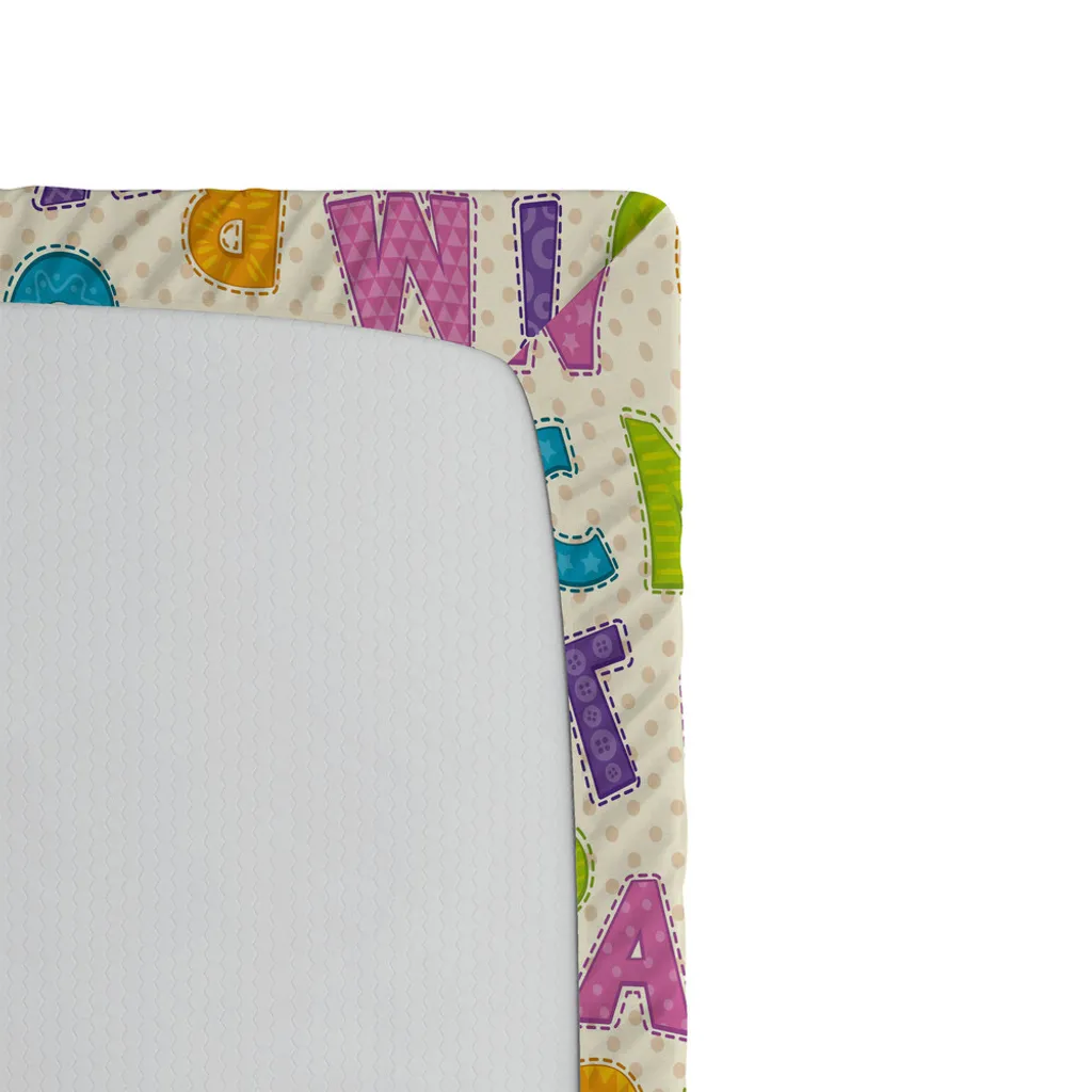 Drap-housse 180x200 cm Alphabet Coloré en Microfibre Douce Multicolore - 3