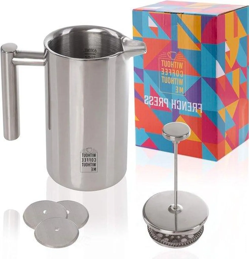 Cafetière Isotherme 600ml Inox Double Paroi - Filtration Haute Qualité
