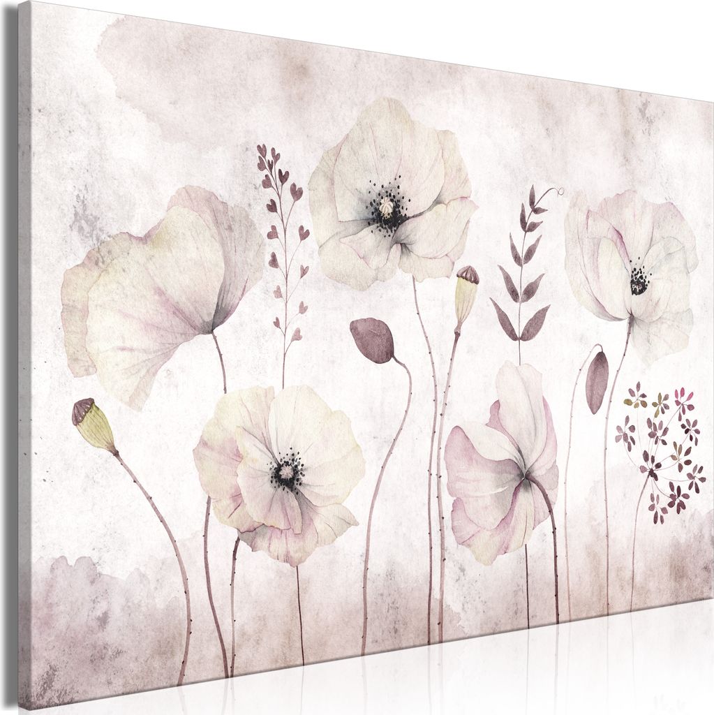 Vlies Leinwandbild - Floral Moment (1 Part) Wide 60x40 cm Blumen b-C-0878-b-a