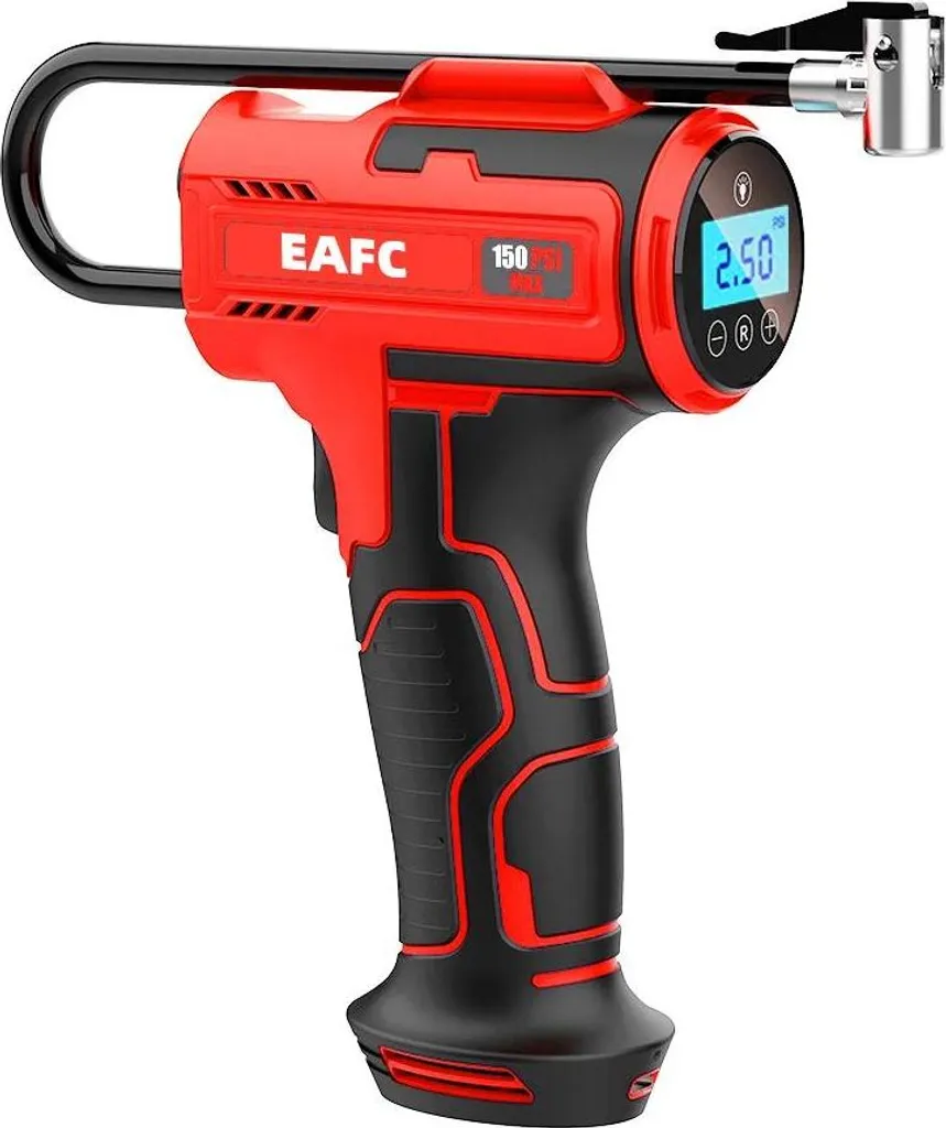 Gonfleur sans fil avec contrôle de pression intelligent et turbo rouge