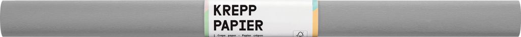 Krepppapier/Feinkrepp grau 10 Rollen, 50 x 250 cm