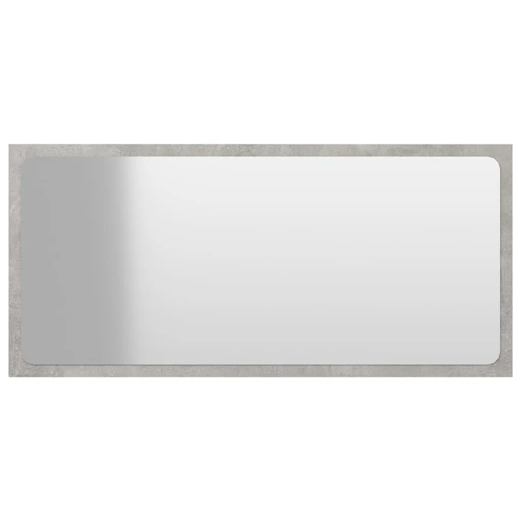 Miroir de salle de bain gris béton 80x37 cm : anti-humidité et design
