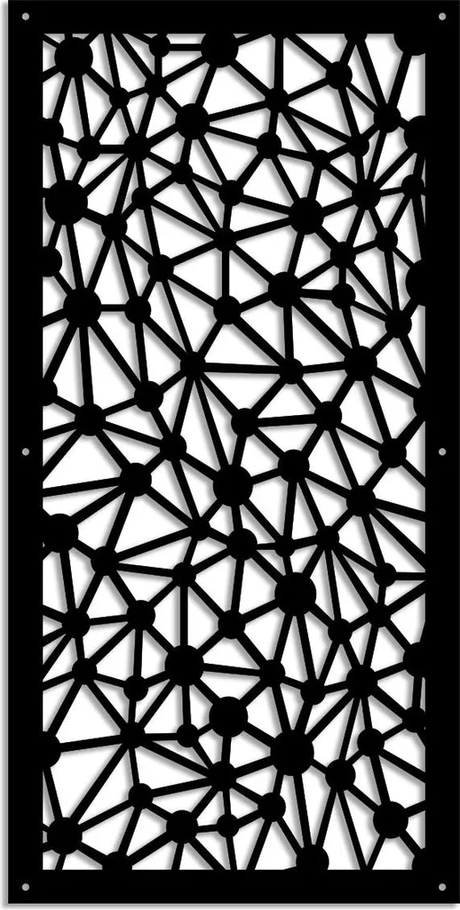 ATOM Pannello PVC Nero Traforato 73x148 | Alta Qualità per Casa e Giardino