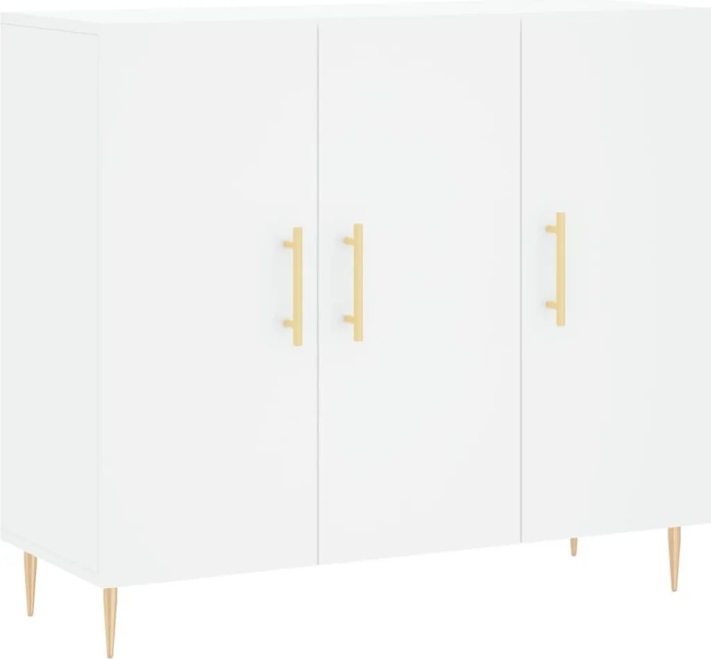 vidaXL Credenza bianca 90x34x80 cm materiale a base di legno - 2