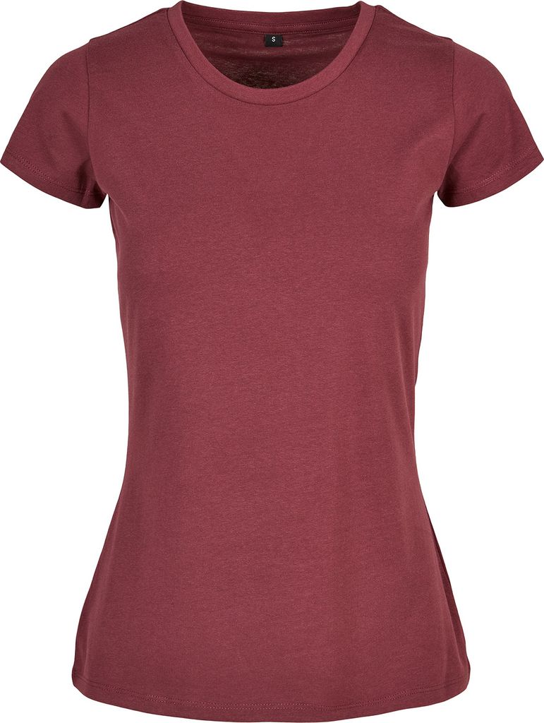 Build Your Brand - "Basic" T-Shirt für Damen RW8509 (L) (Kirsche)