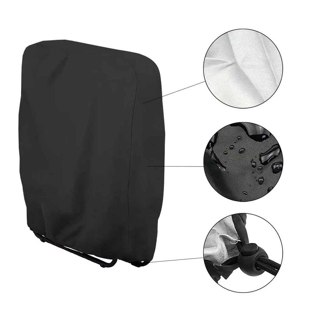 Protection de chaise extérieure noire 110x71cm - Set de 2 unités - 3