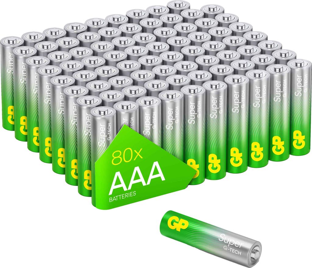 GP Batteries Super Micro (AAA)-Batterie Alkali-Mangan 1.5 V 80 St