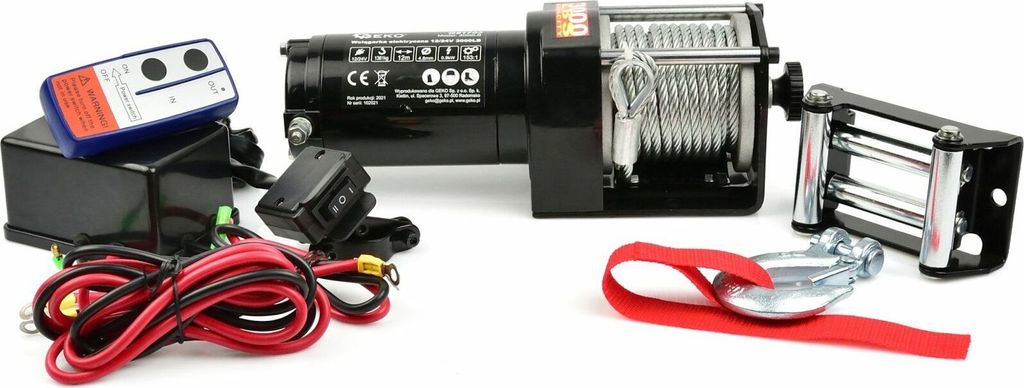 GEKO Elektrický lanový naviják 12V, 1361 kg / 3000 lb pro Obrázek produktu 