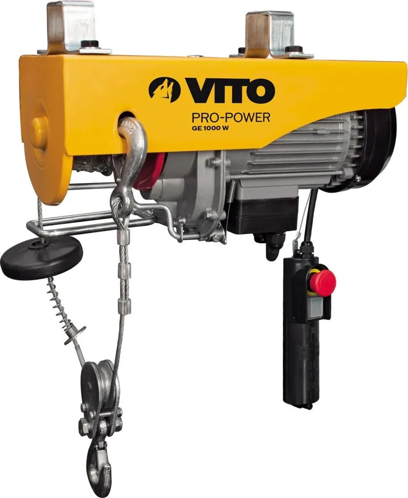 Palan électrique VITO 1000W - Capacité 250/500 kg Levage 12m Robuste
