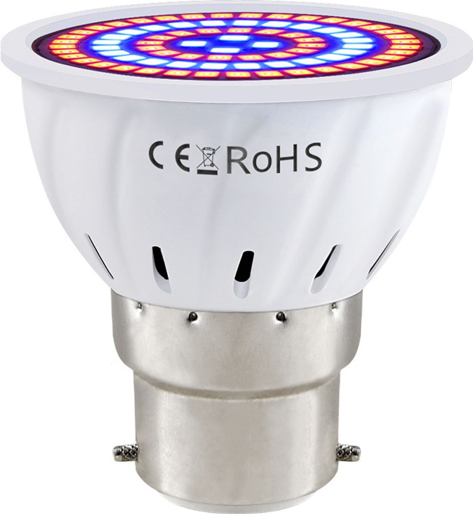 5W B22 60LED Pflanzenlampe Pflanzenlicht Zimmerpflanzen Gemüse Blumen Wachstumslampe Grow Lampe