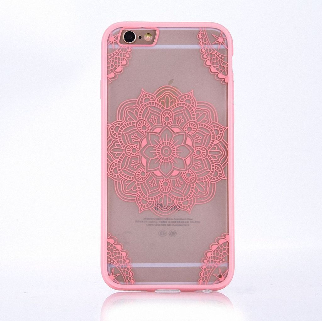 Handy Hülle Mandala für Huawei P9 Lite Design Case Schutzhülle Motiv Indianische Spitze Cover Tasche Bumper Rosa