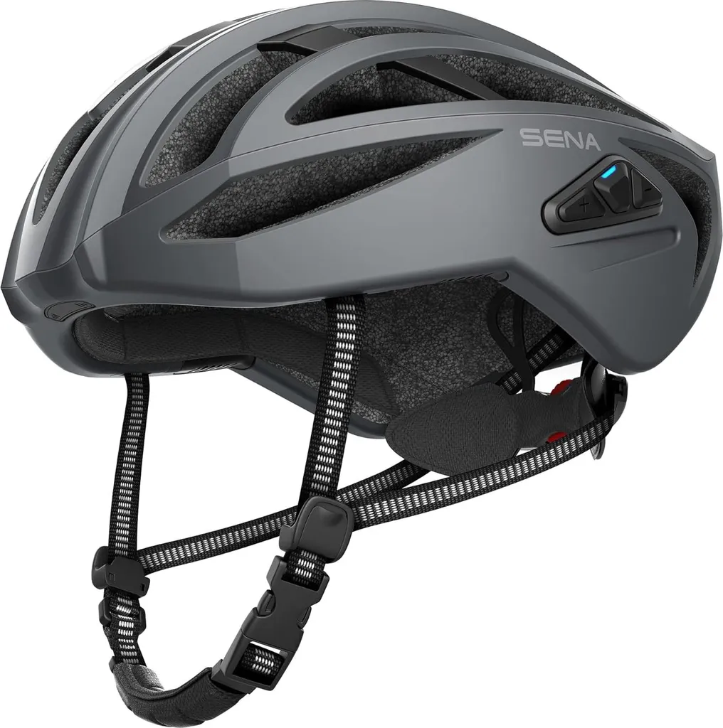 Sena R2 EVO Casque de Vélo Connecté avec Mesh Intercom Gris Mat Taille L