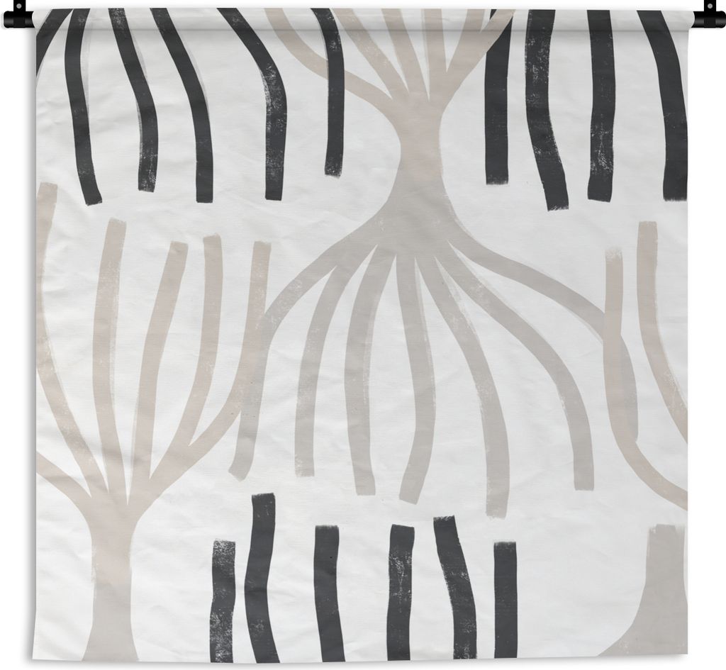 MuchoWow Wandteppich Wandbehang Linie - Pastell - Abstrakt - Muster 150x150 cm Tapisserie Dekoration Wandtuch - Wohnaccessoires - Modernes