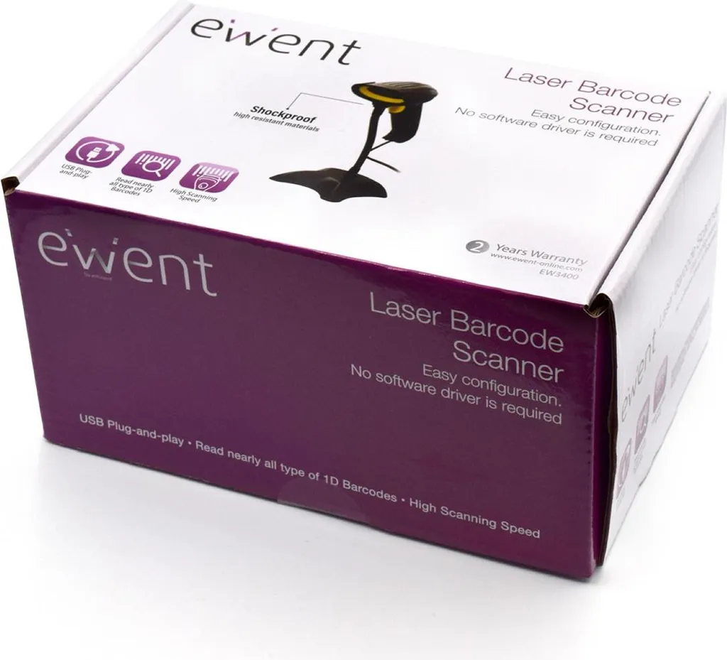 Scanner code-barres USB Ewent EW3400 idéal pour inventaire et caisse - 5