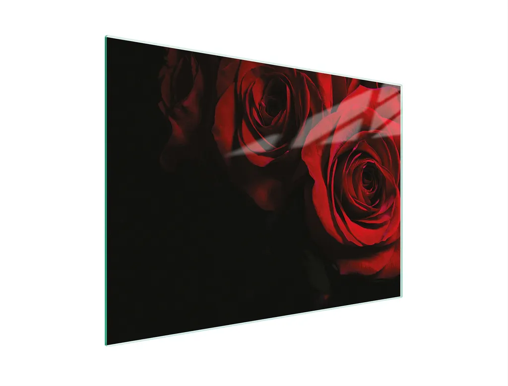Tagliere Multiglass Rosa Rossa 30x22 cm | Piastra Copriforno in Vetro