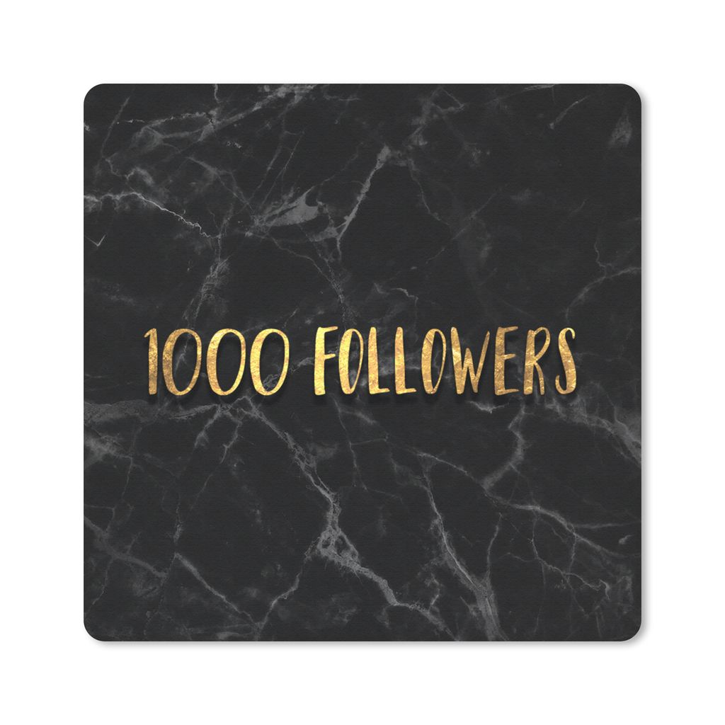 MuchoWow Mauspad Mousepad Soziale Medien - Instagram - Gold - Marmor 30x30 cm - Mousepads - Maus Mat - Pad - Mausunterlage - Gaming