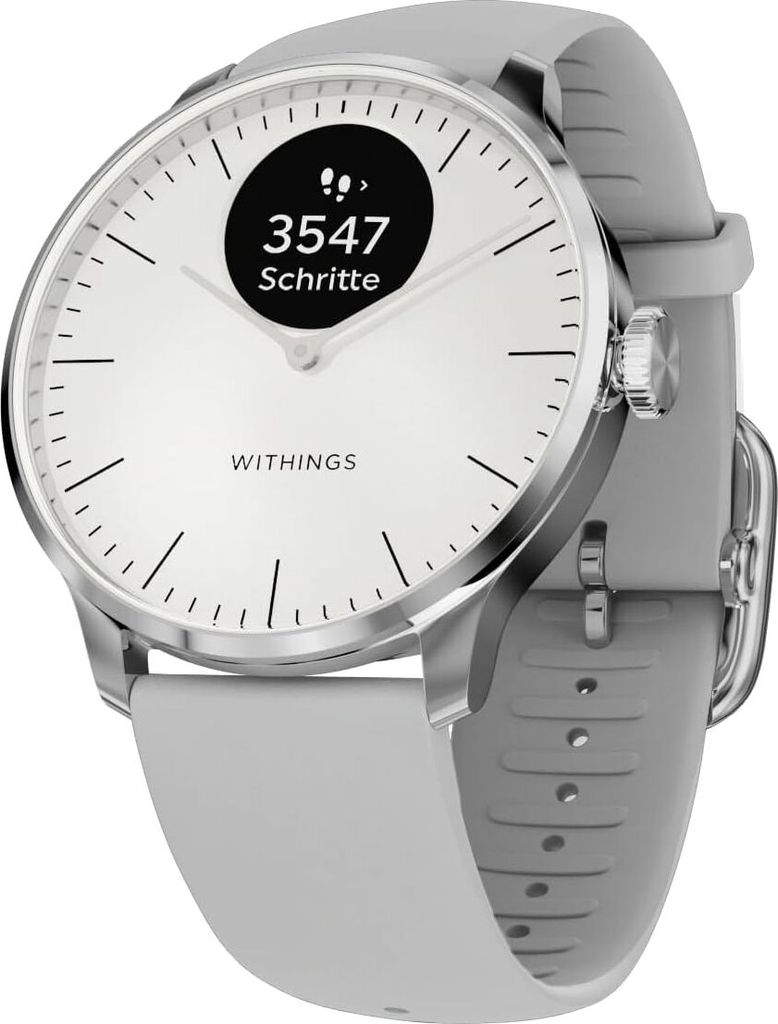 Withings ScanWatch Light Hybrid SmartWatch: Herz- und Aktivitätsverfolgung, Schlafmonitor, GPS, 30-Tage-Akku, Android/Apple-kompatibel