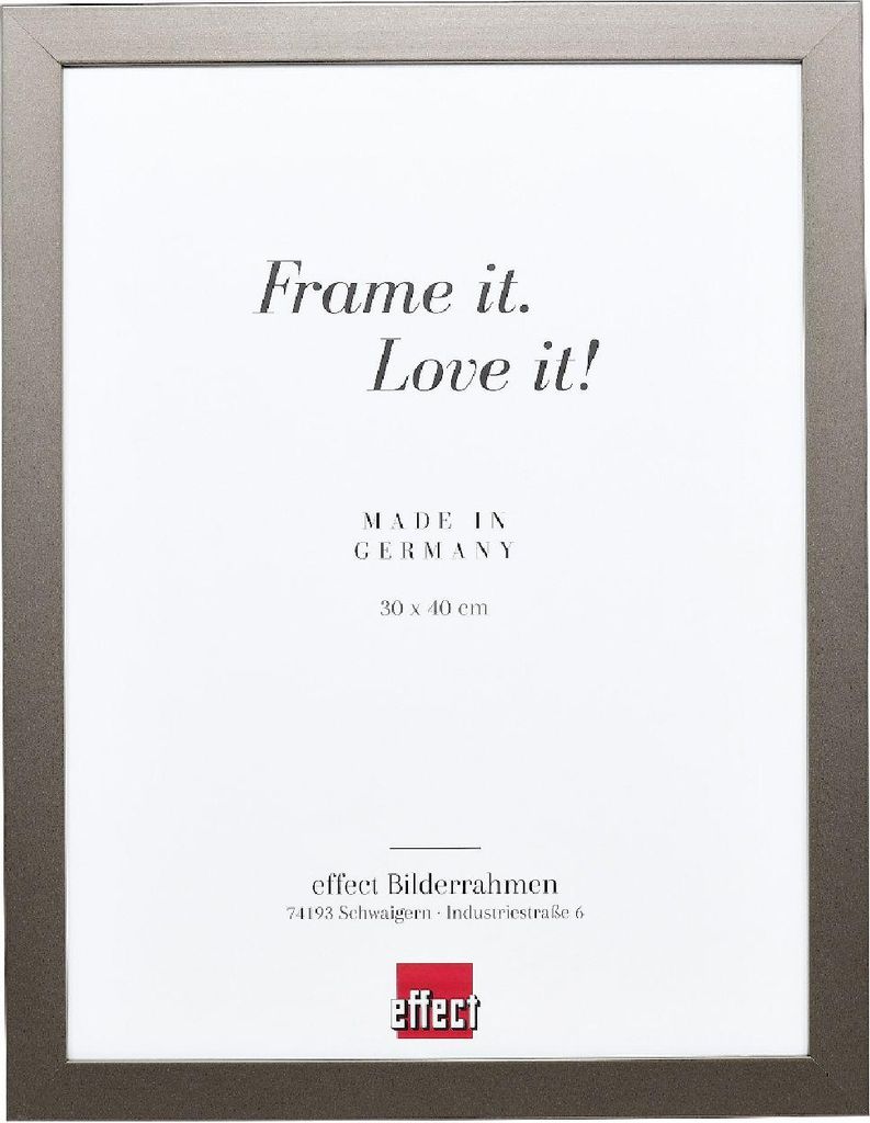 Effect Holzrahmen Profil Top Pro platin 50x100 cm Museumsglas