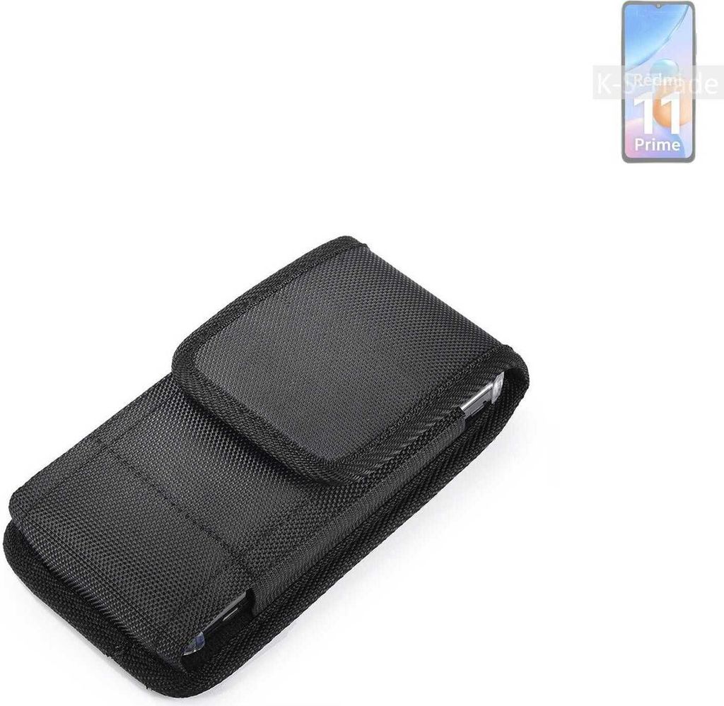 Holster Gürteltasche kompatibel mit Xiaomi Redmi 11 Prime Holster Gürtel Tasche wasserabweisend Handy Hülle Schutz Hülle Outdoor schwarz K-S-Trade