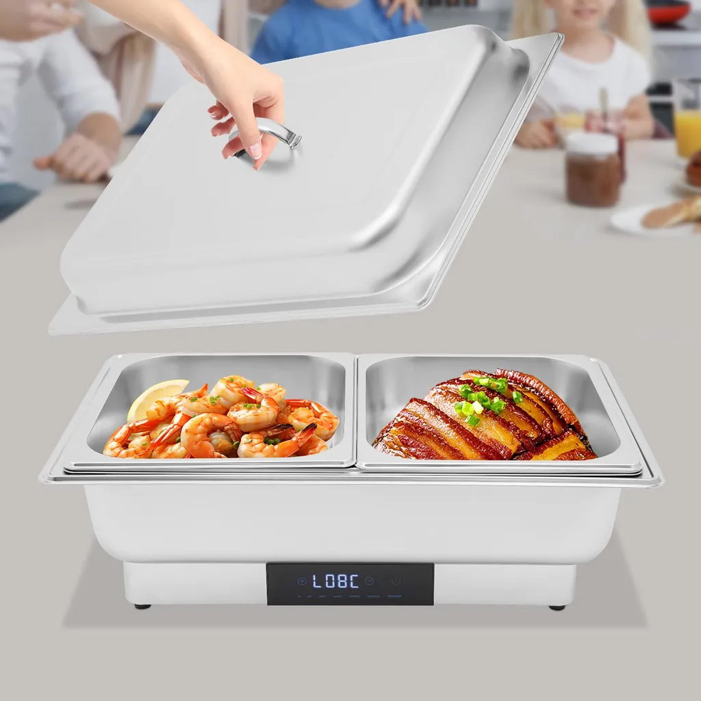 Chafing Dish électrique en acier inoxydable tactile avec bac de 9L